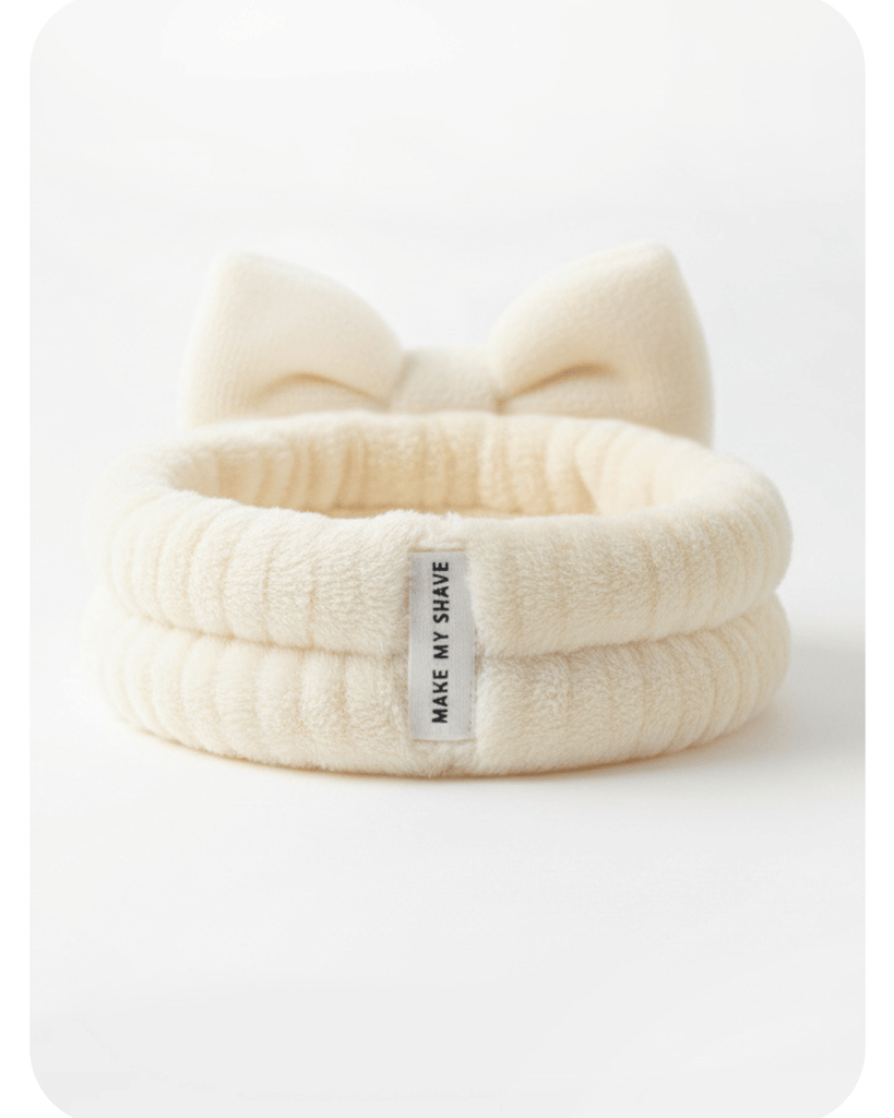 Dermaplane Prep Band with a bow by Make My Shave