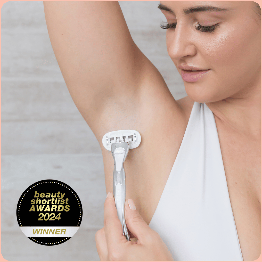 Best women's razor by Make My Shave.  Multi-award winning reusable razor
