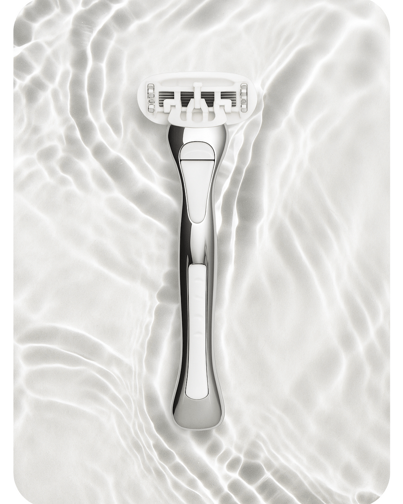 Women’s Razor set on a water back ground 